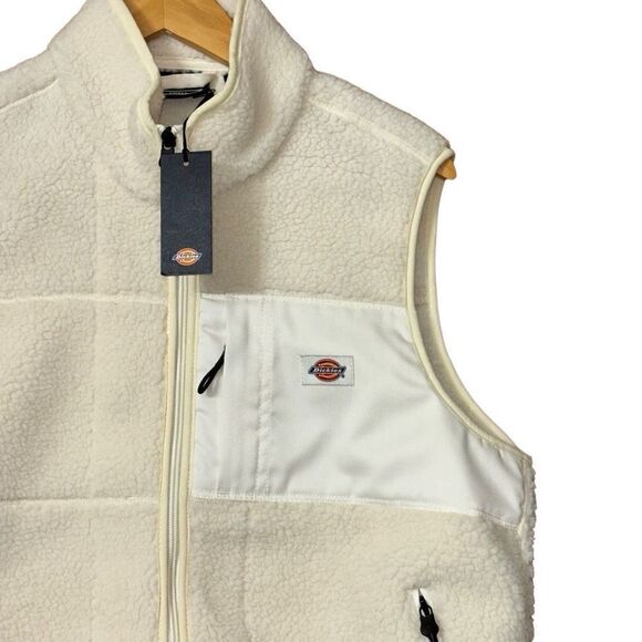 Dickies Red Chute vest off white cream small new - Picture 12 of 15